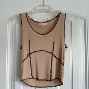 Gilded Intent Tan Reverse Tank
